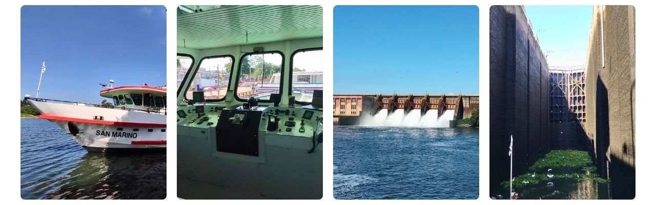 [Montagem de fotos de Passeio de Barco com Eclusa e Almoço]
