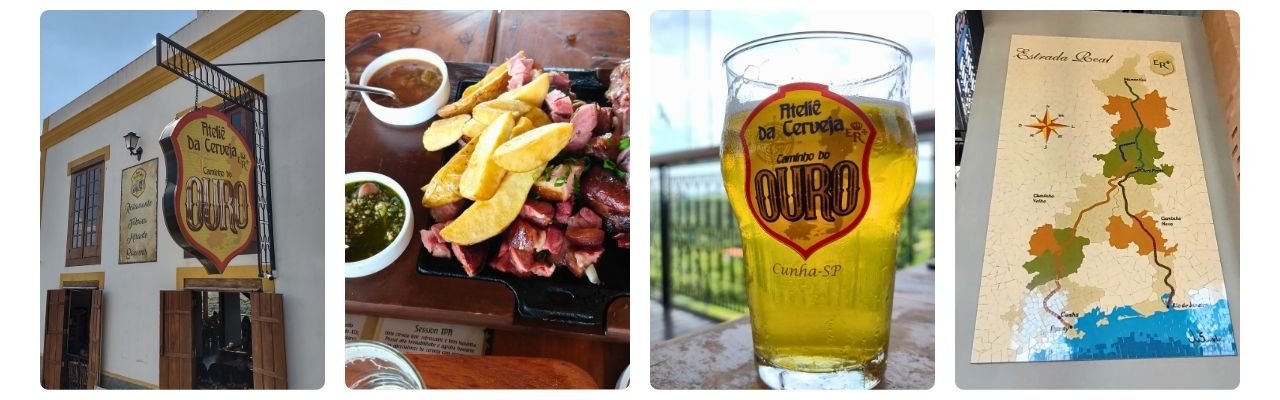 [Montagem de fotos de Ateliê da Cerveja Caminho do Ouro]
