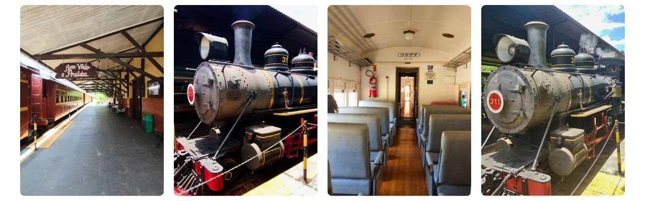 [Montagem de fotos de Passeio de Maria Fumaça (Trem das Termas)]