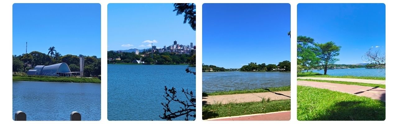 [Montagem de fotos de Conjunto Moderno da Pampulha]