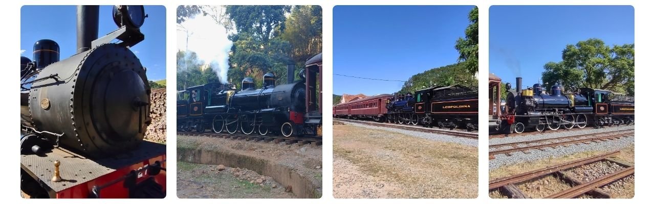 [Montagem de fotos de Trem da Serra da Mantiqueira  - Passeio de Maria Fumaça]