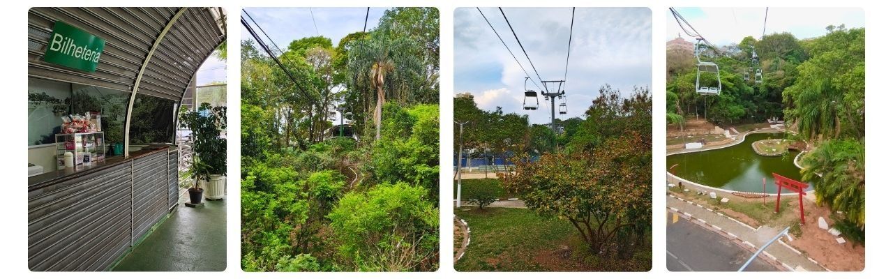 [Montagem de fotos de Lago do Major e Teleférico]