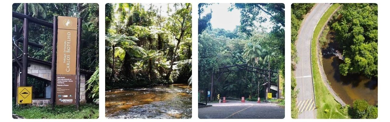 [Montagem de fotos de Parque Estadual Carlos Botelho: Imersão e Tranquilidade na Mata Atlântica]