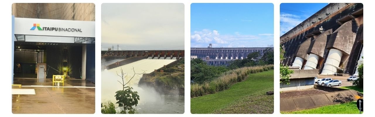 [Montagem de fotos de Usina Hidrelétrica de Itaipu]
