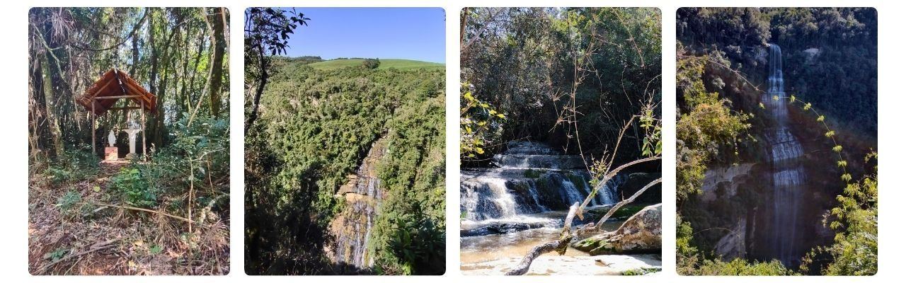 [Montagem de fotos de Salto São Sebastião e Mlot]