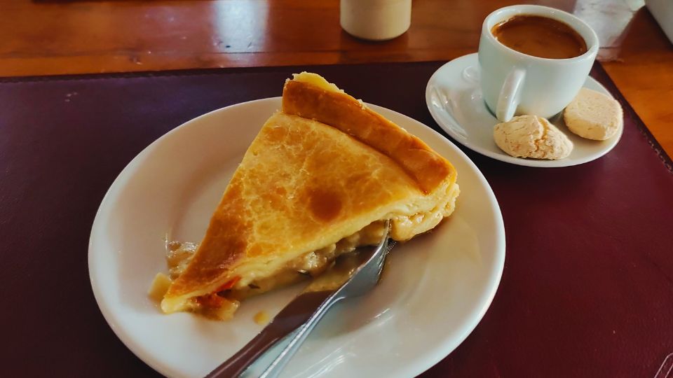 Uma fatia da Torta de Palmito que estava muito boa